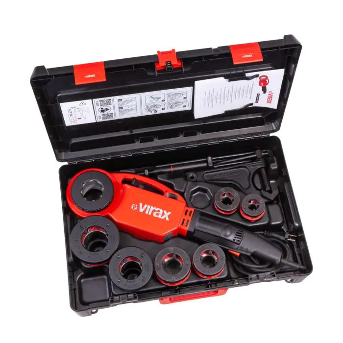 VIRAX 137581 Obcinak do gwintów Accu Phenix IV 18V 2x8.0Ah do walizki BSPT 1/2 cala-1.1/4 cala