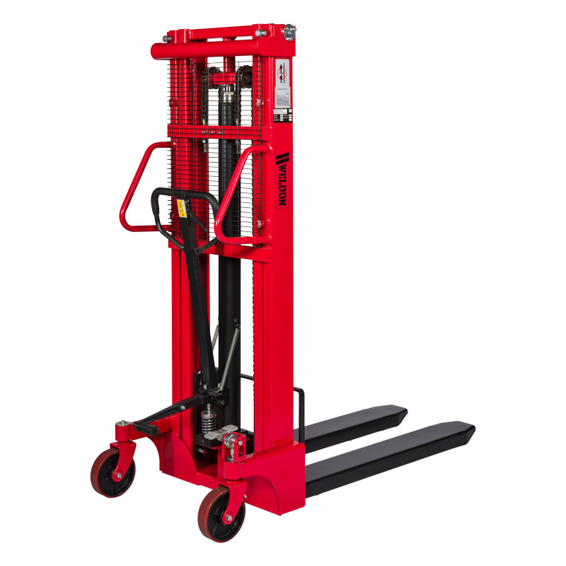 Weldon 1000HS/300 Układarka ręczna 1000 kg, wysokość podnoszenia 3000 mm, pojedyncze koła z tworzywa sztucznego 1150 x 550 mm