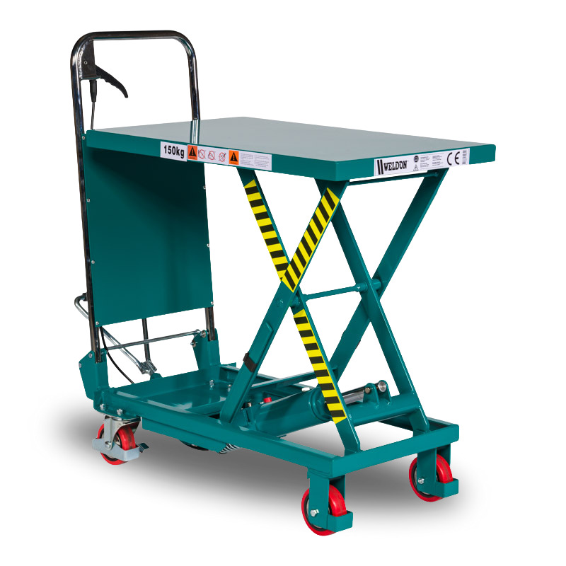 Weldon 150HT Stół podnoszony 150kg Koła PU 750x450mm