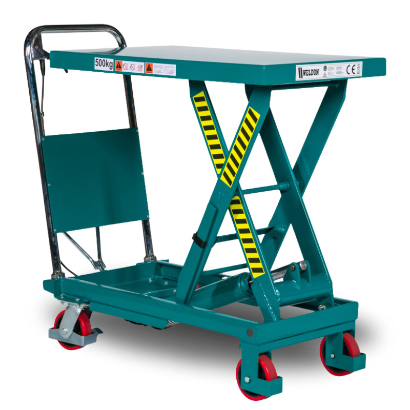Weldon 300HT St&oacute;ł podnoszony 300kg Koła PU 855x500mm