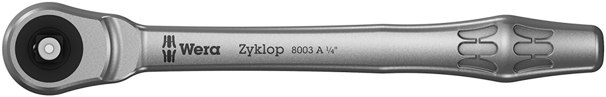 Wera 05004003001 8003 A Zyklop Grzechotka metalowa z gniazdem kwadratowym z napędem 1/4"