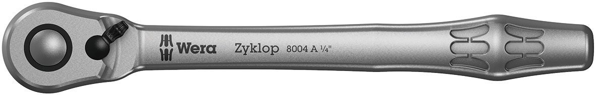 Wera 05004004001 8004 A Zyklop Grzechotka metalowa z zapadką przełączającą z napędem 1/4"