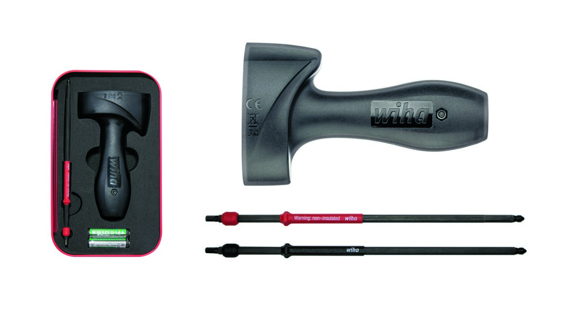 Wiha 42086 Torque QuickCheck tester momentu obrotowego z wałkami adaptacyjnymi i bateriami w pudełku (42086)