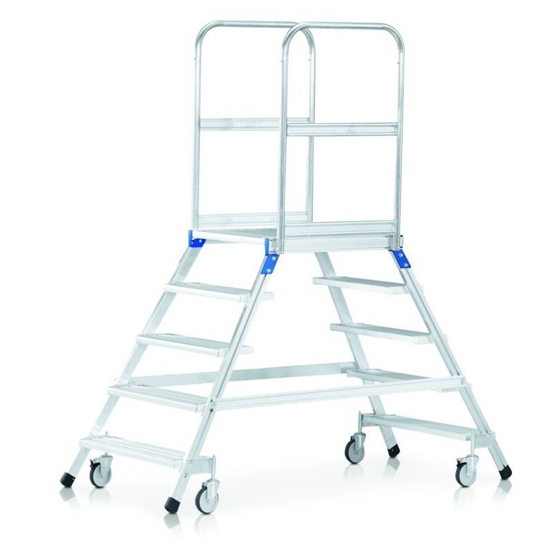 Zarges 41981 Schody dekoracyjne, ruchome, dwustronne, 3 stopnie z platformą