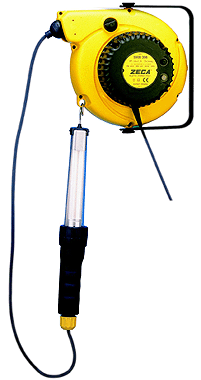 Zeca 800176 5907/328/230V Zwijacz kabla sprężynowego z palnikiem i transformatorem 15 mtr 230 Volt